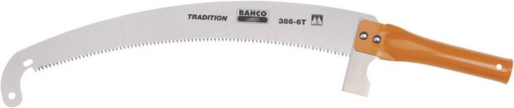 Image du produit Bahco Scie à élaguer pour manches télescopiques avec 6 dents, poignée en tube d'acier, crochet allongé et