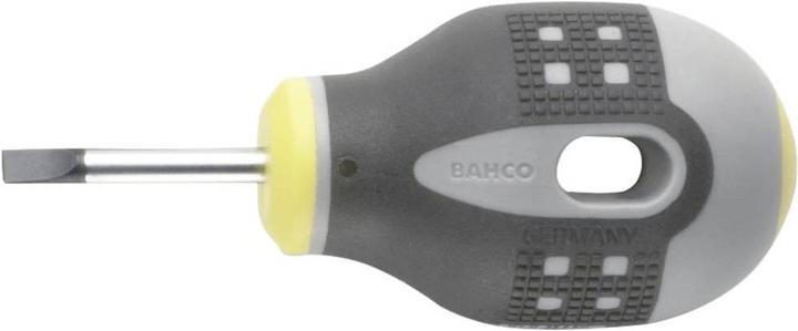 Produktbild Bahco ERGO Schraubendreher für Schlitzschrauben, gerade, mit kurzem Gummigriff, 0,8 mm x 4 mm x 25 mm (Schlitzschrauben)