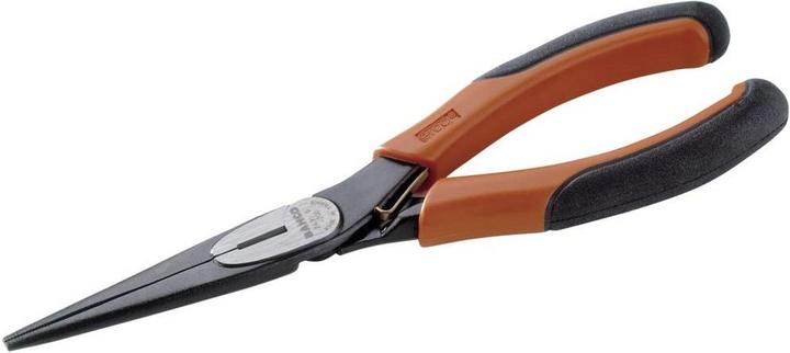 Produktbild Bahco ERGO Flachrundzange mit Öffnungsfeder, Zwei-Komponenten-Griffen, lange Backen, phosphatiert(200 mm (200 mm)