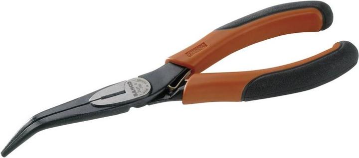 Image du produit Bahco Pinces ERGO à bec plat avec ressort d'ouverture, poignées bi-matière et pointe inclinée à 45° (160 mm)
