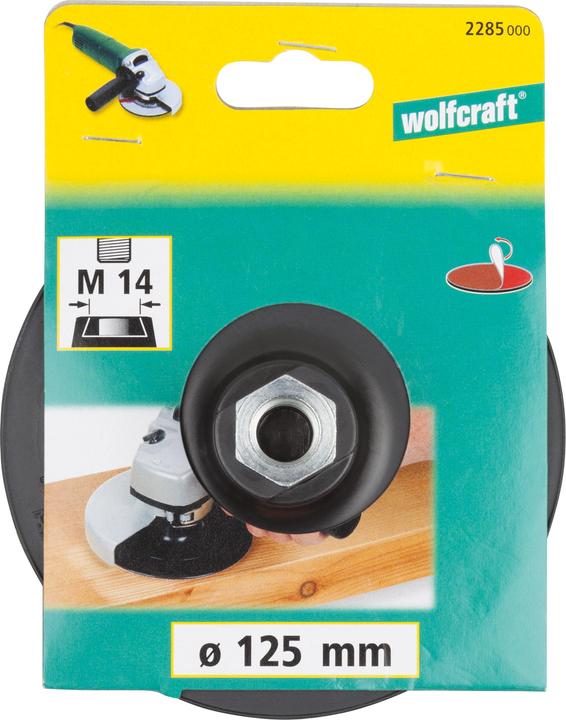 Productafbeelding wolfcraft 1 Zelfklevende schuurschijf WS, M14 draad ø125mm