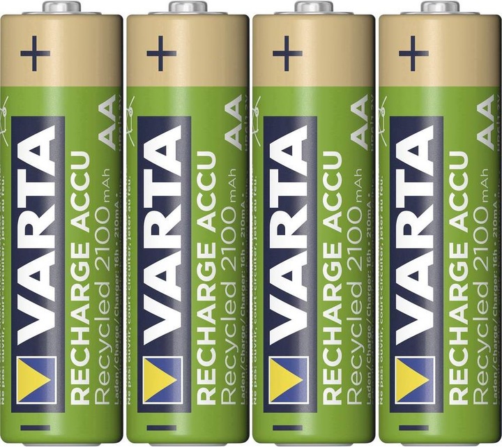 Actual product image Varta Recharge Accu Recycled (4 pcs., AA, 2100 mAh)