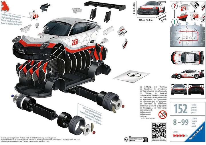 Produktbild Ravensburger Porsche 911 GT3 Cup (152 Teile)