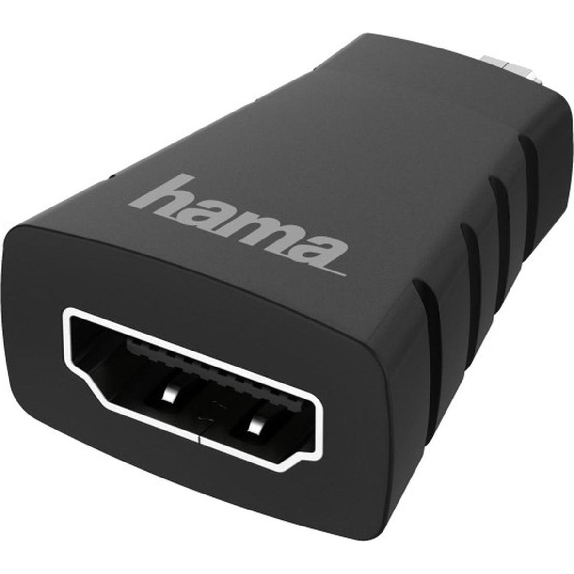 Hama micro HDMI (Typ D) — HDMI (Typ A) (HDMI, Micro HDMI), Adattatore dati + video, Nero