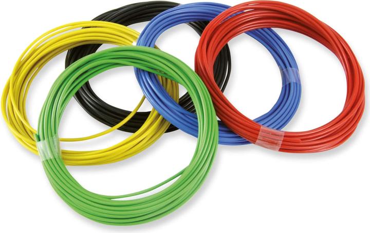 Actual product image Rautronic Stranded wire range, 0.14 mm², 5x 5 m, red/black/blue/green/yellow (5 m)