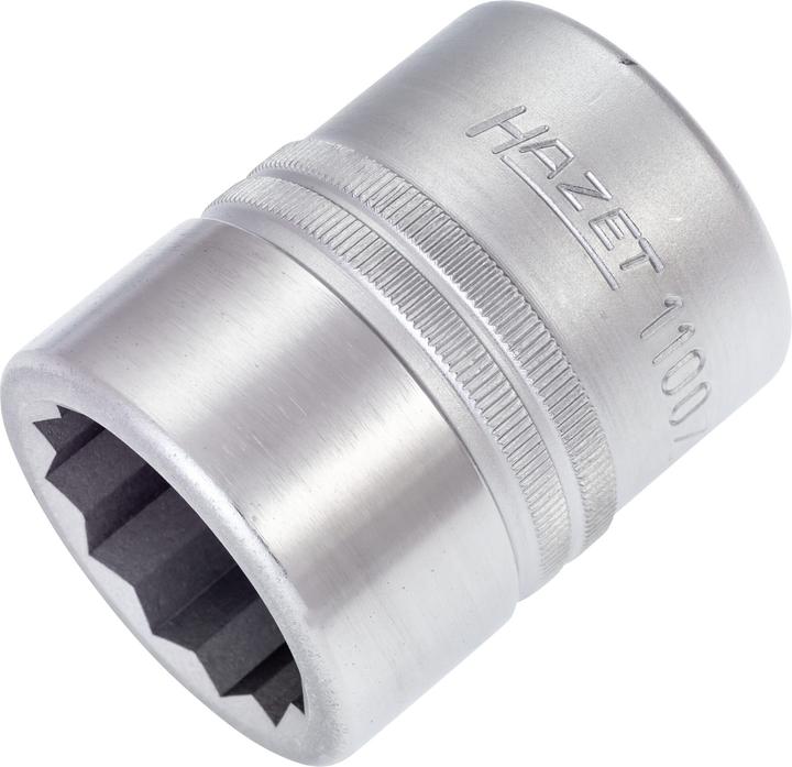 Actual product image HAZET Socket ∙ 12-point 1100Z-32 ∙ Square, hollow 25 mm (1 inch) ∙ Outside 12-point profile ∙ 32 mm… (32 mm)
