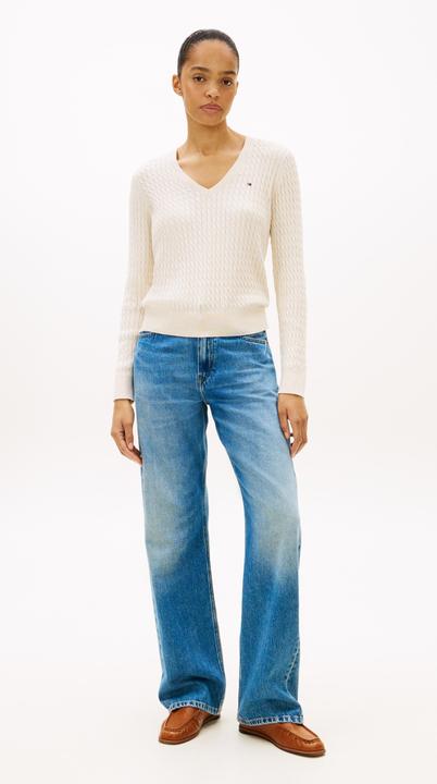 Produktbild Tommy Hilfiger Kabelfein Gg V-Ausschnitt Langarmpullover (L)