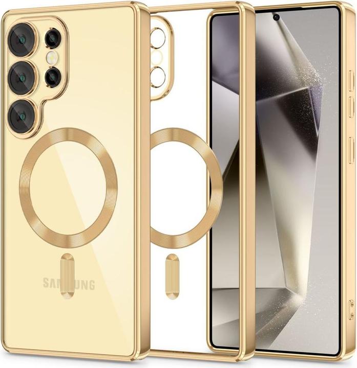 Image du produit Tech-Protect Étui MagFlex MagSafe pour Samsung Galaxy S25 Ultra - Transparent Gold (Samsung Galaxy S25 Ultra)
