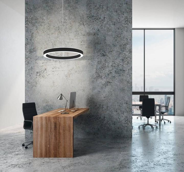 Actual product image EGLO 63049 PASTRENGO 1 LED pendant light 2x30W Ø500mm Black White Warm white Dimmable