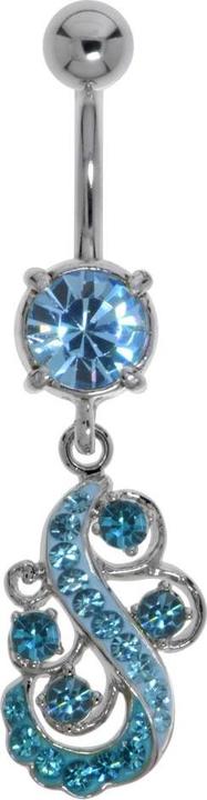 Produktbild Bijouteria Bauchpiercing (Chirurgenstahl 316L, Kristall, Messing rhodiniert, Zirkonia)