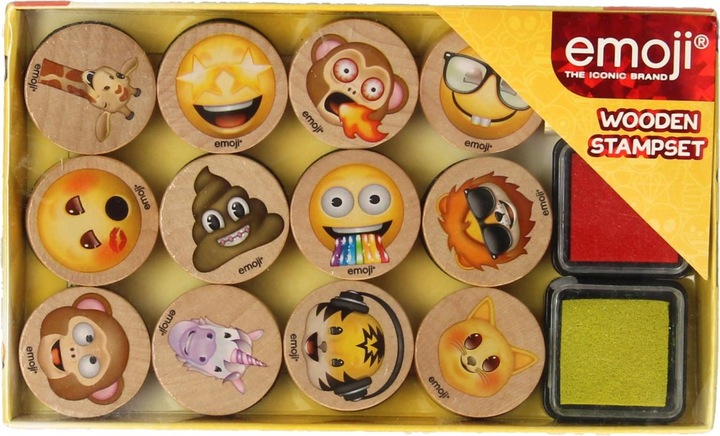 Immagine prodotto Set di timbri Emoji in legno