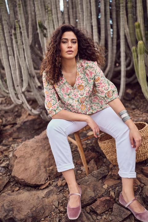 Actual product image Ulla Popken Summer Pants Mony (60)