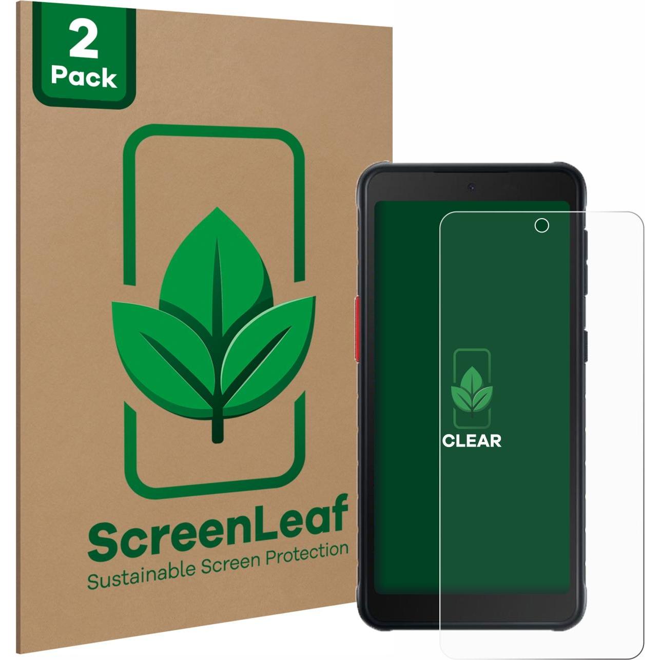 ScreenLeaf Schutzfolie nachhaltiger Displayschutz Displayschutzfolie Folie Klar Transparent (2 Stück, Samsung Galaxy Xco...