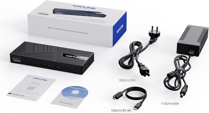 Actual product image Wavlink Displaylink Docking Station (USB-C, 6 ports)