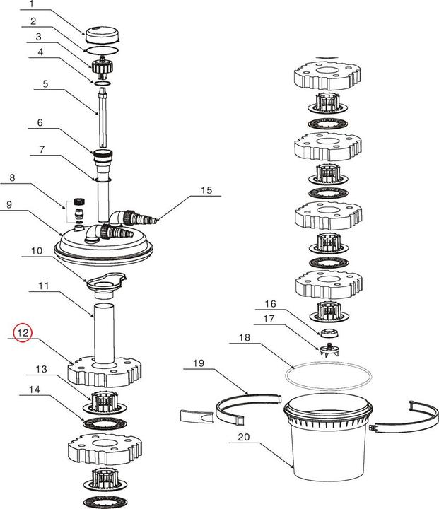 Actual product image SunSun Spare Part: CPF-280 / CPF-380 / CPF-500 Pressure Pond Filter Sponge