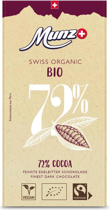 Image du produit Munz Organic 72% Cocoa (100 g)