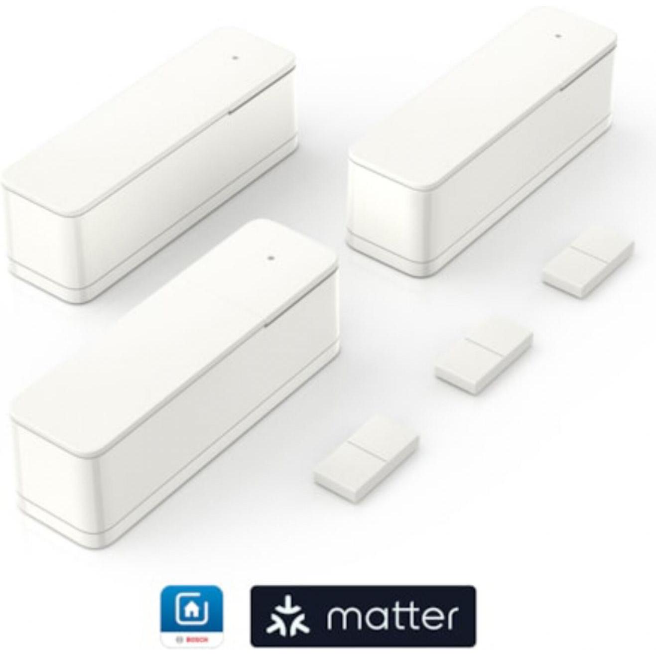 Bosch Smart Home, Einbruchschutz + Alarmanlage, Tür-/Fensterkontakt II (+M) 3er Paket