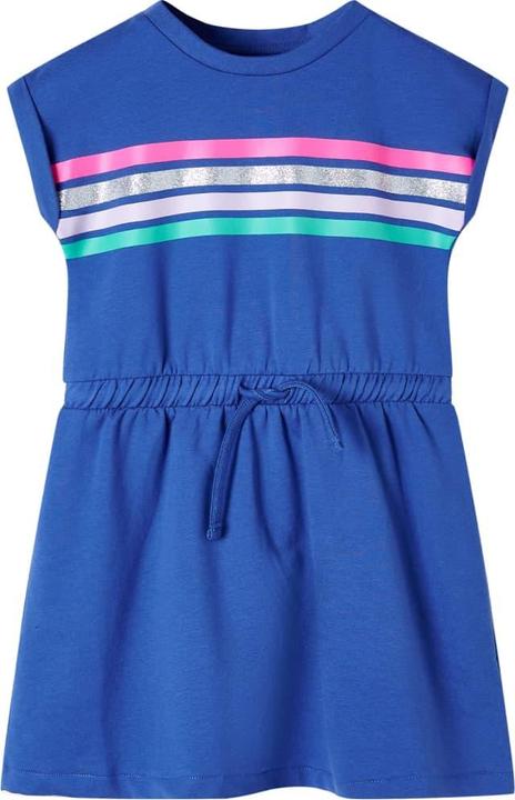 vidaXL Kinderkleid mit Kordelzug Kobaltblau 116,Material: 95