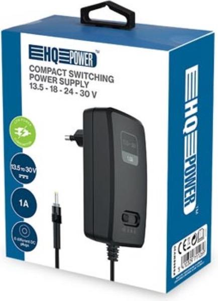 Actual product image Velleman COMPACT SWITCHING POWER SUPPLY WITH SELECTABLE OUTPUT - 13.5 TO 30 VDC - 30 W - 1 A max.