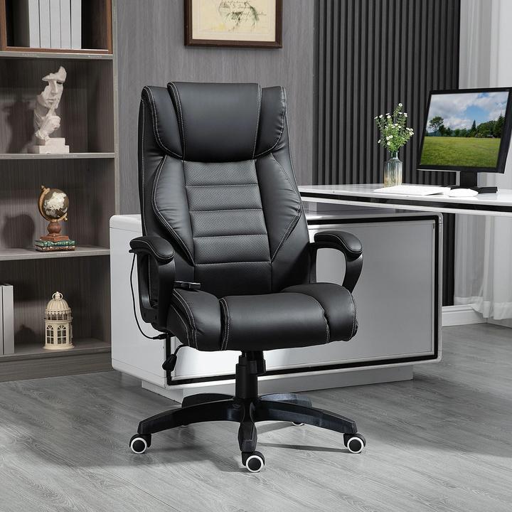 Image du produit Homcom Chaise de bureau avec massage réglable en hauteur