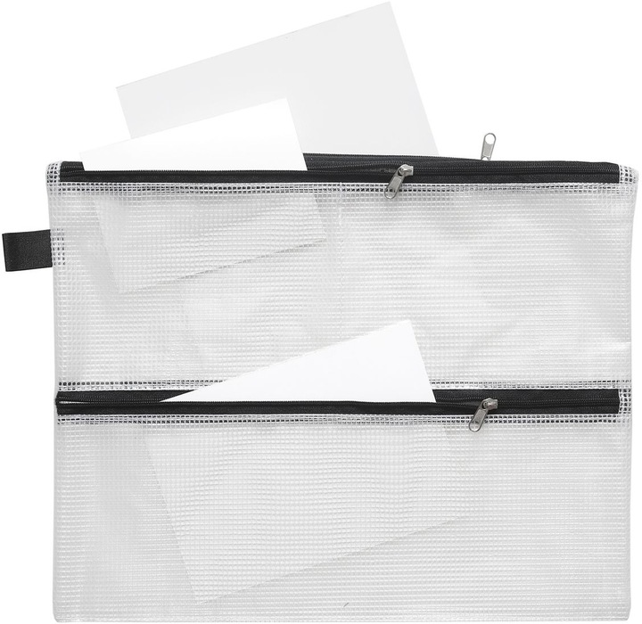 Actual product image Foldersys Zipped bag A4 transparent/black 0.15 mm (A4, 1 x)