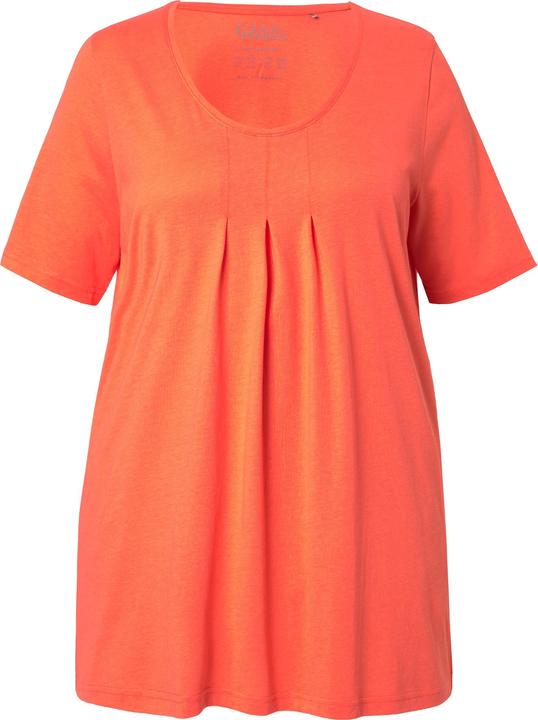 Produktbild Ulla Popken T-Shirt, Zierfalten, A-Linie, Rundhals, Halbarm, Modal (42, 44)
