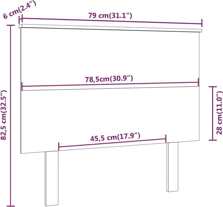 Actual product image VidaXL Farkas (79 x 6 x 82.5 cm)