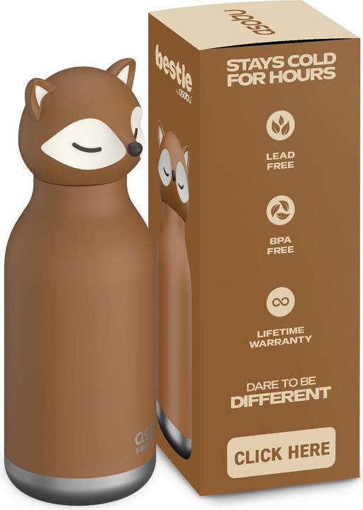 Actual product image Asobu Trinkflasche Bestie Bottle, Fuchs Sora (0.46 l)