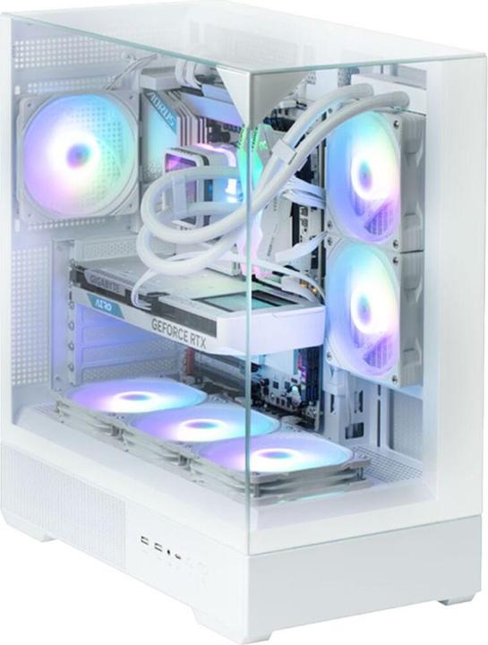 Produktbild Zalman Boitier Moyen Tour ATX P40 Prism RGB avec panneaux vitrés (Blanc) (Mini-ITX, ATX)