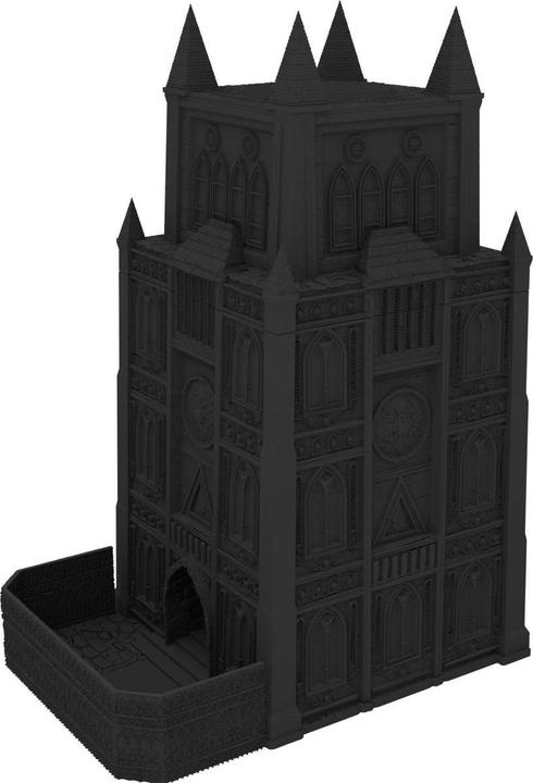 Produktbild Feldherr Fates End Würfelturm Garrison schwarz 3D gedruckt für Tabletop (Kunststoff)