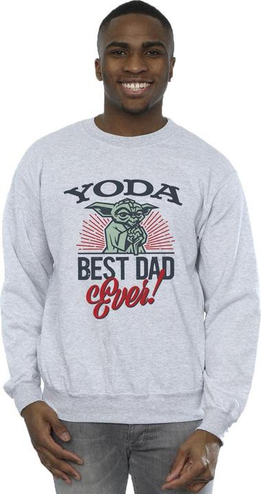 Actual product image Star Wars Mens Mandalorian Yoda Dad Sweatshirt (M)