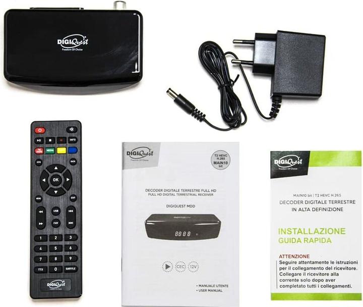 Immagine prodotto Digiquest Decoder Digitale Terrestre TV Cavo Full HD Nero