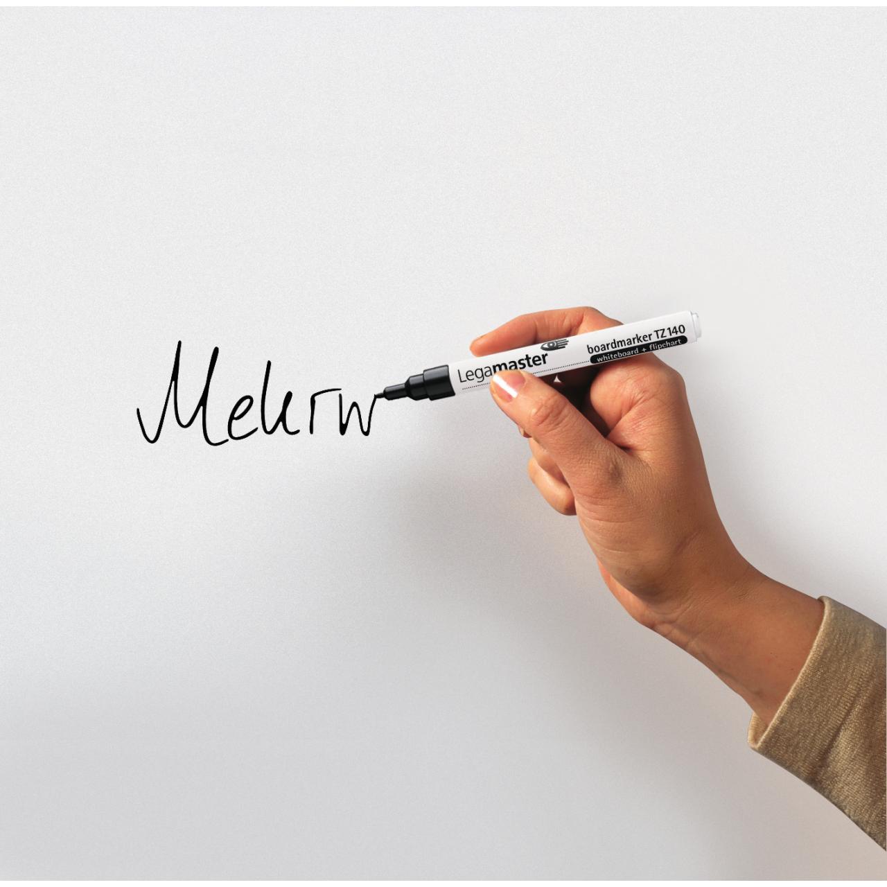 Thumbnail - 10x Legamaster, Marker, Whiteboard-/Flipchartmarker TZ 140 1mm schwarz Rundspitze (Schwarz, 1 mm, 10 x)