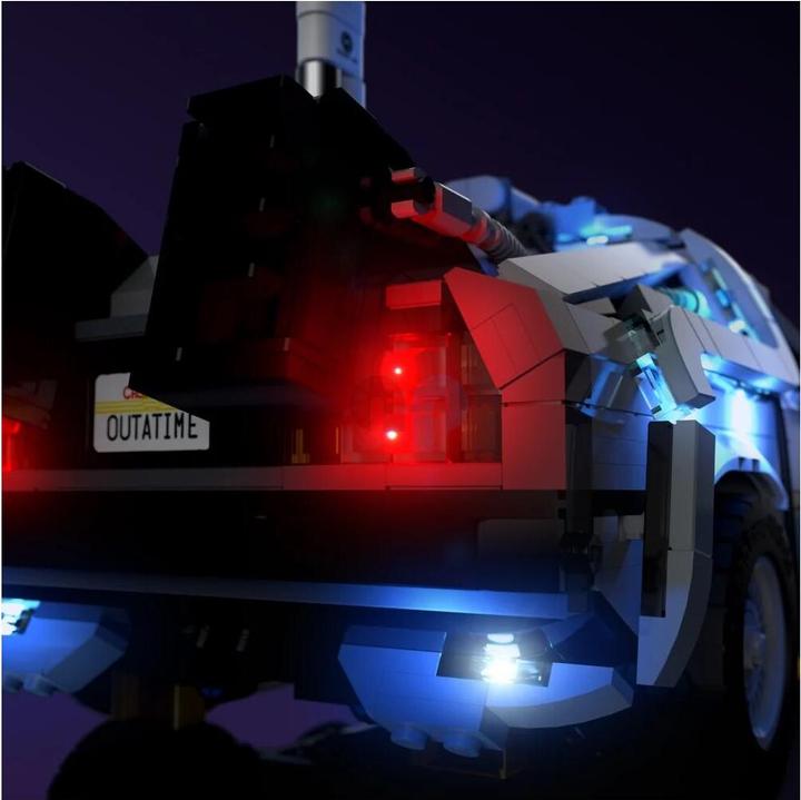 Actual product image Light my bricks LMB 2.0 LED Light Set for LEGO 10300 The Time Machine from Back to the Future