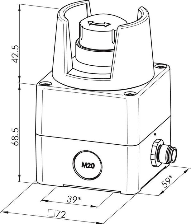 Actual product image Schlegel Emergency stop switch 1 NC, 1 NO contact IP65 1pce.