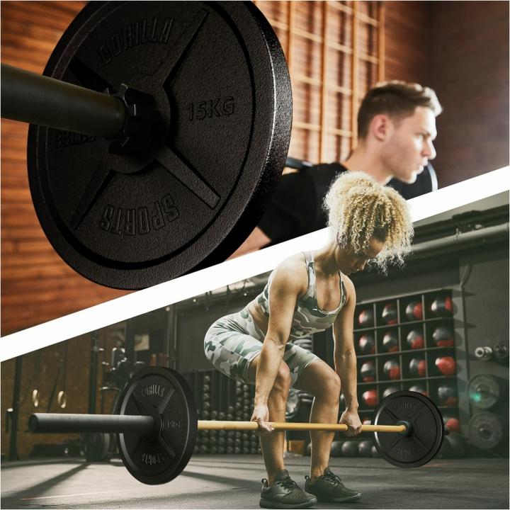 Immagine prodotto Gorilla Sports Piastra di peso 50/51mm 15 kg (1 x 15 kg)