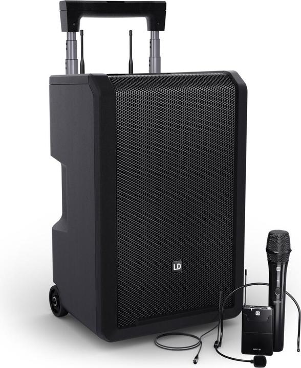 LD Systems ANNY® 10 HBH 2 B5 - 10" Mobiler Bluetooth® PA-Lautsprecher mit Akku, Mixer, 1x Funkmikrofon und 1x H (Aktiv)