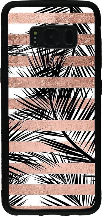 Image du produit PhoneLook Coque Silicone rigide noir Palm trees gold stripes (Samsung Galaxy S8+)