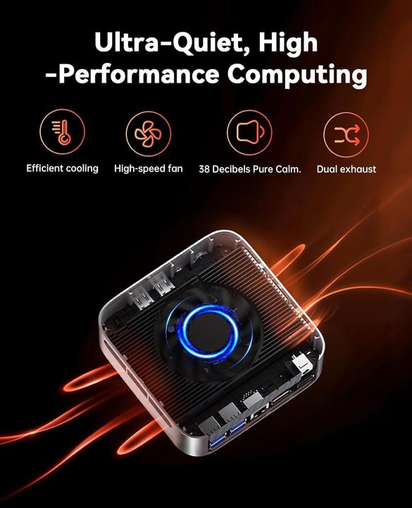 Image du produit AceMagic Mini PC mit Ryzen 7 6800H (512 Go, 16 Go, AMD Ryzen 7 6800H)