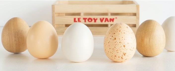 Image du produit Le Toy Van OEufs de ferme (6 pièces) pour le magasin d'alimentation