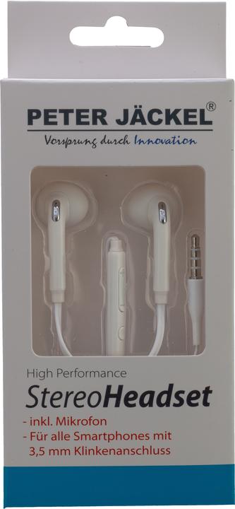 Actual product image Peter Jäckel Stereo headset 3.5mm jack SOUND PRO White (Cable)