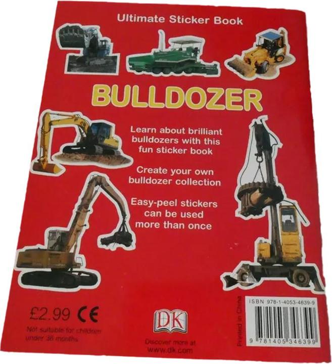 Actual product image Generic Ultimate Bulldozer Sticker Book