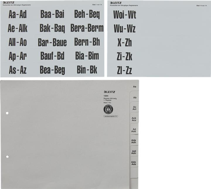 Produktbild Leitz Registerserie A-Z