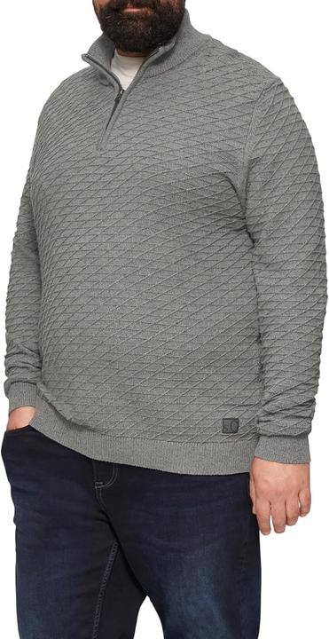 Produktbild s.Oliver Strickpullover Strukturierter Pullover mit Half-Zip (3XL)