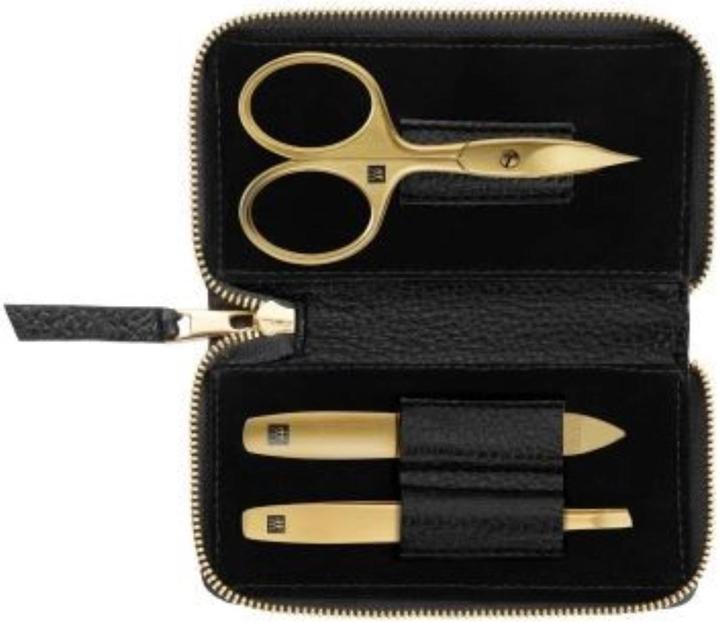 Produktbild Zwilling Classic INOX Rahmenetui 3tlg. Leder, schwarz/gold