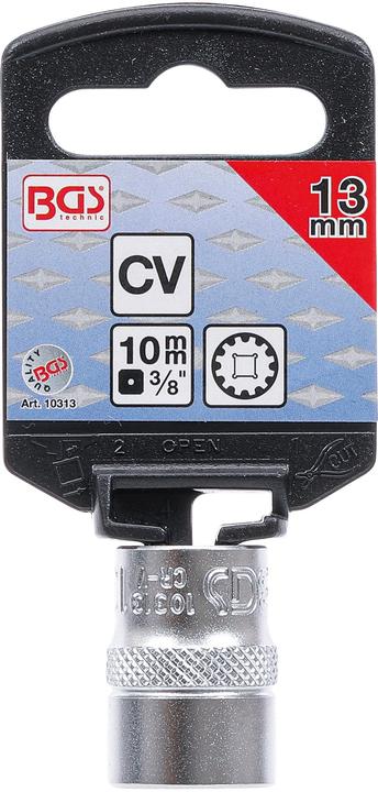 Produktbild BGS Steckschlüssel-Einsatz Gear Lock Antrieb Innenvierkant 10 mm (3/8") SW 13 mm (13 mm)