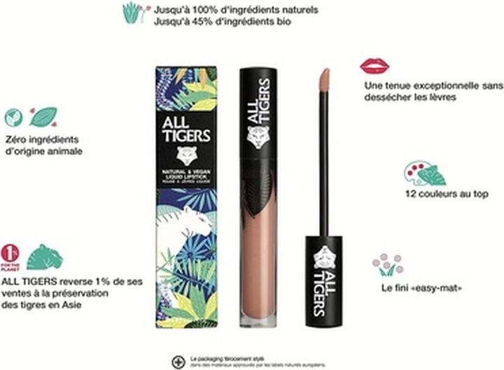 Produktbild All Tigers Liquid Lipstick - Matte 681 BEIGE (Sand Beige Rosé)