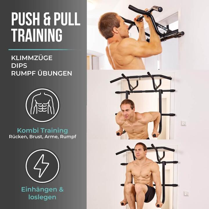 Produktbild Pullup & Dip Tür Klimmzugstange + Dip Stange Bundle
