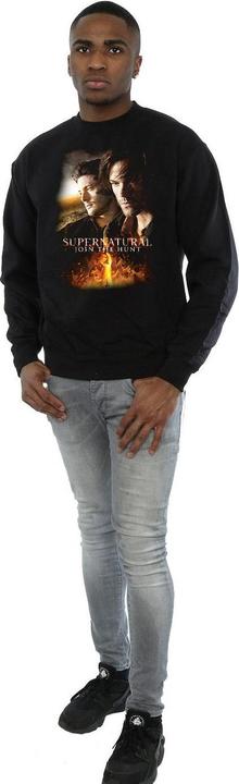 Actual product image Supernatural Mens Flaming Poster Sweatshirt (L)