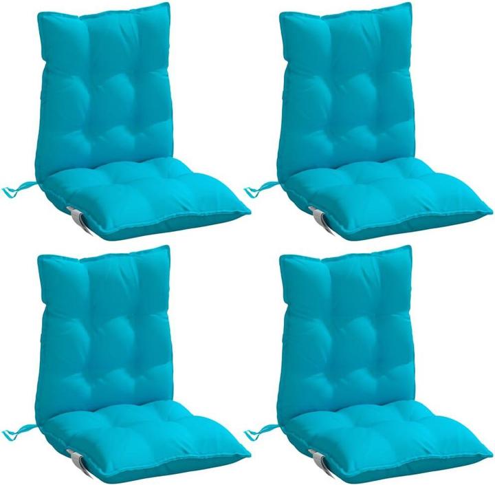 Actual product image vidaXL Low backrest cushions 4 pcs. Oxford fabric (100 x 50 x 7 cm)